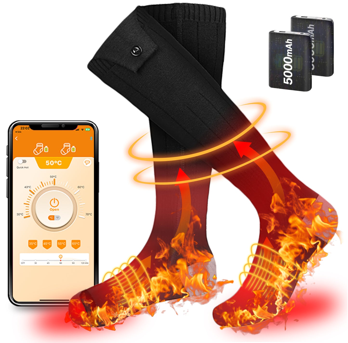 Heated Socks with Bluetooth